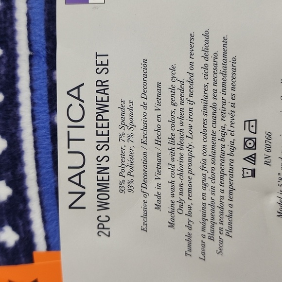 NEW Nautica Womens XXL Silky Stretch Fleece Sleepwear Set - 2 Pcs/ H488 - Picture 3 of 4